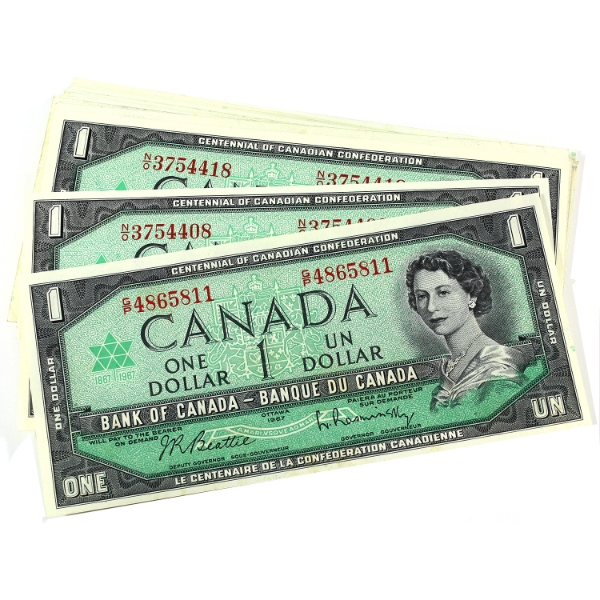 Bulk Lot of 35x 1967 $1 Banknotes. 35pcs.