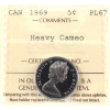 Image 1 : 5-cent 1969 ICCS PL67 Heavy Cameo
