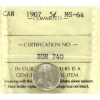 Image 1 : 5-cent 1907 ICCS MS64