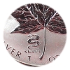 Image 2 : 2001 $5 Silver Maple Leaf 1oz .9999 Fine Silver Coin w/ Year of the Snake Privy Mark (Tax Exempt)