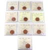 1-cent 1949-1959 ICCS MS64 Red. 10pcs.