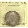 Image 1 : Newfoundland 50-cent 1907 ICCS MS62
