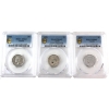 Image 1 : 5-cent 1950 MS64, 1951 Bicentennial MS63 & 1952 MS64 PCGS. 3pcs. 