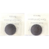 Image 2 : New Brunswick 1-cent 1864 Short 6 AU50 & 1864 Tall 6 AU55 ICCS. 2pcs.