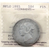 Image 1 : Newfoundland 50-cent 1885 ICCS F15