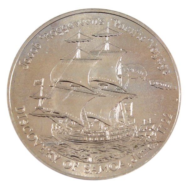 Samoa 1972 Discovery of Samoa 1 Tala 27.7g-Cupronickel, 38.8mm