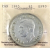 Image 1 : Silver $1 1945 Dbl HP ICCS EF40