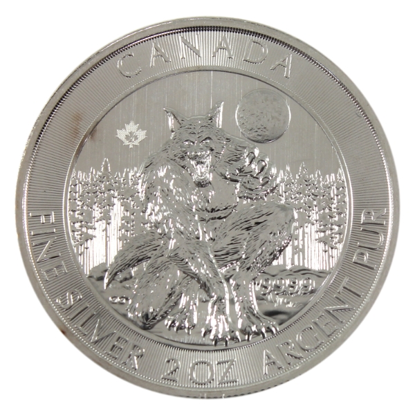 2oz 2021 $10 Creatures of the North - Werewolf .9999 Fine Silver Round (Tax Exempt)