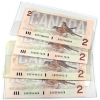 Image 1 : BC-55bA-i 1986 $2 UNC or Better Thiessen-Crow EBX Replacement. 4pcs.