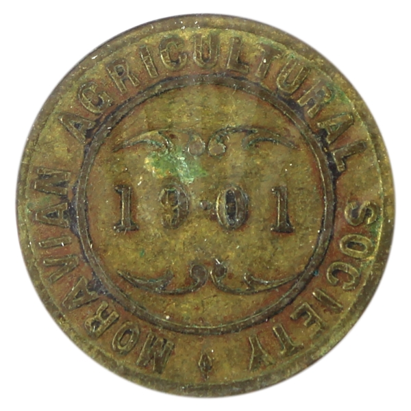 1901 Moravian Agricultural Society Token