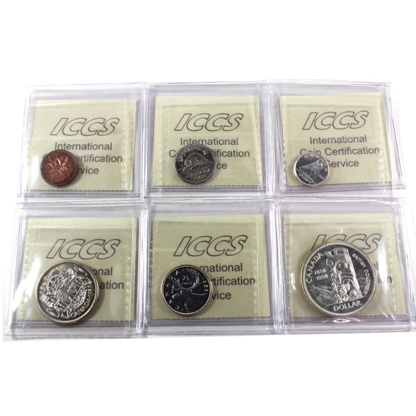 1958 PL Set ICCS PL64 to PL66. 6pcs.