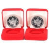 Image 1 : 2x 1999-2000 $5 SML with Fireworks Privy. 1oz .9999 Fine Silver. 2pcs (Tax Exempt)