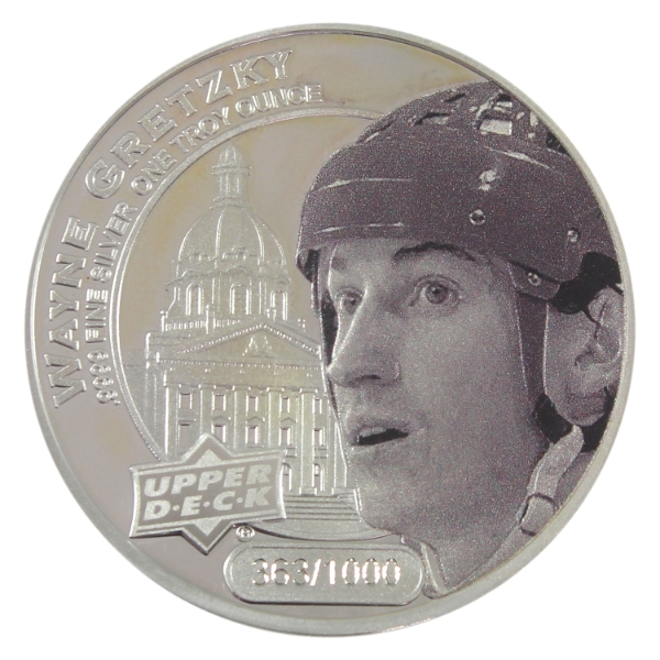 Cook Islands Silver 2017 $5 Upper Deck Grandeur Wayne Gretzky 1oz .999 Fine Silver (Tax Exempt)