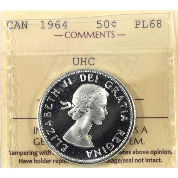 50-cent 1964 ICCS PL68 Ultra Heavy Cameo