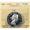 Image 1 : 50-cent 1964 ICCS PL68 Ultra Heavy Cameo