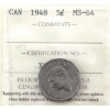 Image 1 : 5-cent 1948 ICCS MS64