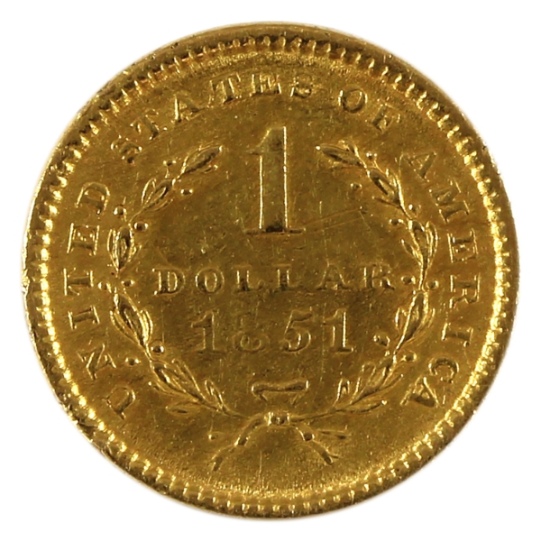 USA Gold 1851 Dollar EF-AU