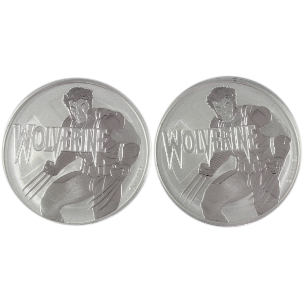 2x 1oz Tuvalu 2021 $1 Marvel- Wolverine .9999 Fine Silver. 2pcs (Tax Exempt)