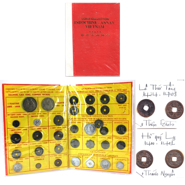 Indochine-Annam Vietnam Coin Collection Book Circulated 38 Coins