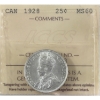 Image 1 : 25-cent 1928 ICCS MS60