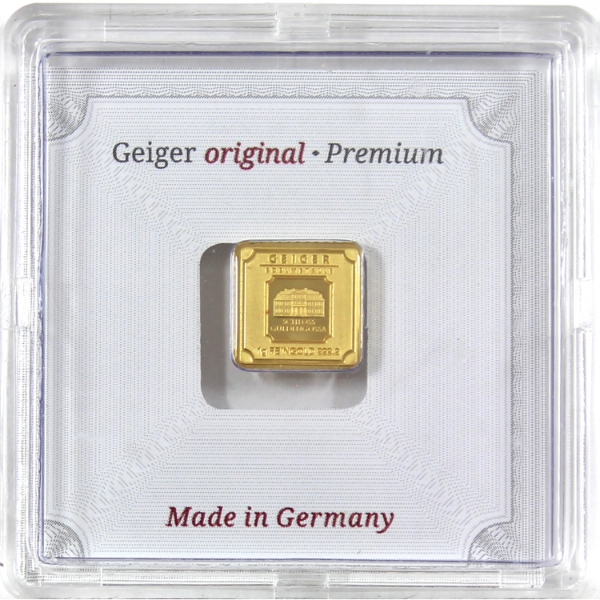 1g Gold Geiger Edelmetalle .9999 Gold Bar SN: B0574883