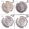 Image 1 : USA Silver 1879-1886 EF-UNC. 4pcs.