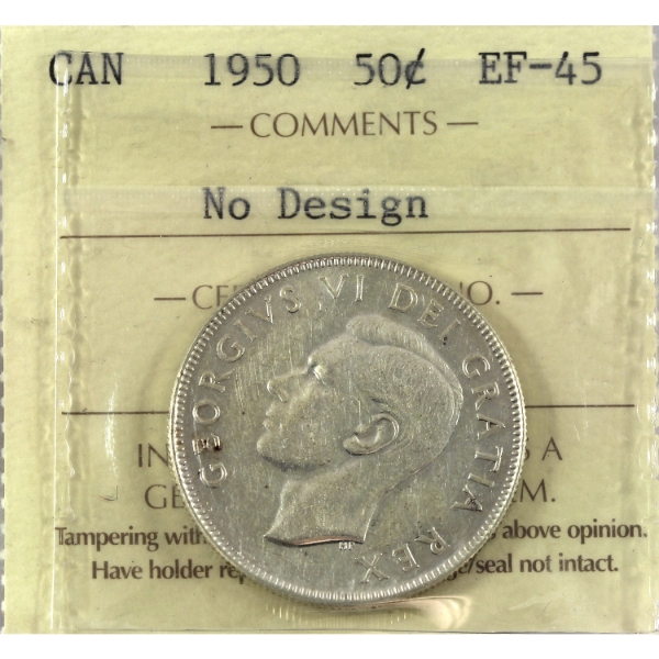 50-cent 1950 No Design ICCS EF45