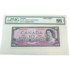 Image 1 : BC-32S 1954 $10 Devil's Face Specimen PMG GEM UNC66 EPQ SN: A/D0000000 #C0092