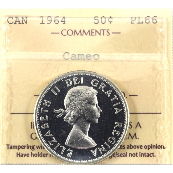 50-cent 1964 ICCS PL66 Cameo