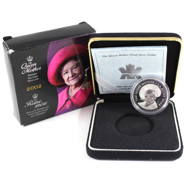 2002 $1 Queen Mother Proof Sterling Silver Dollar