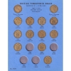 Image 1 : Great Britain Threepence Brass 1937-1962 Bulk Collection in Whitman Folder. 25pcs. 
