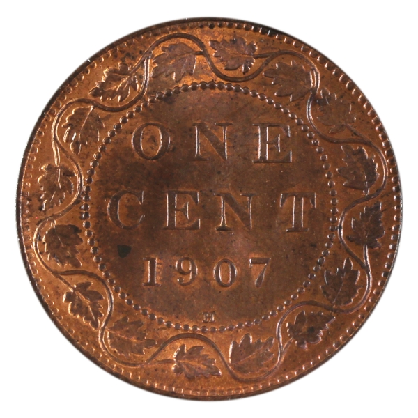 1-cent 1907H BU Red & Brown
