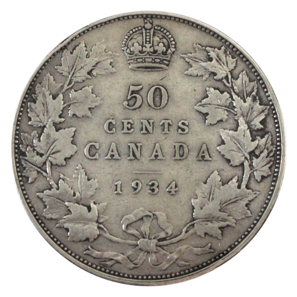 50-cent 1934 F-VF 
