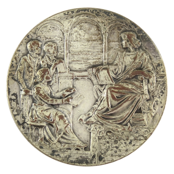 Argentina 1910 Mixed Normal School of Olavarria Medal 67.60g-Silver Plated Copper, 52.5mm
