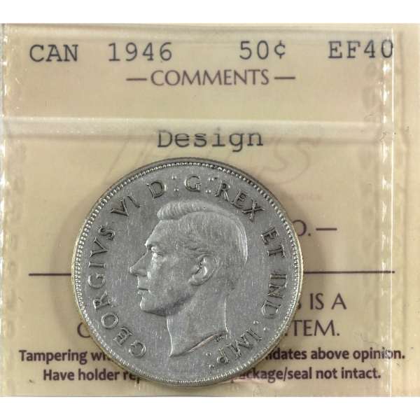 50-cent 1946 Design; Hoof/6 ICCS EF40