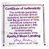 Image 3 : 1oz Turks and Caicos 1993 20 Crowns 25th Ann. of Apollo II Moon Landing (1969-1994) Tax Exempt