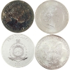 Image 2 : 4x 1oz Mixed World .999 Fine Silver Rounds. 4pcs. (Tax Exempt)
