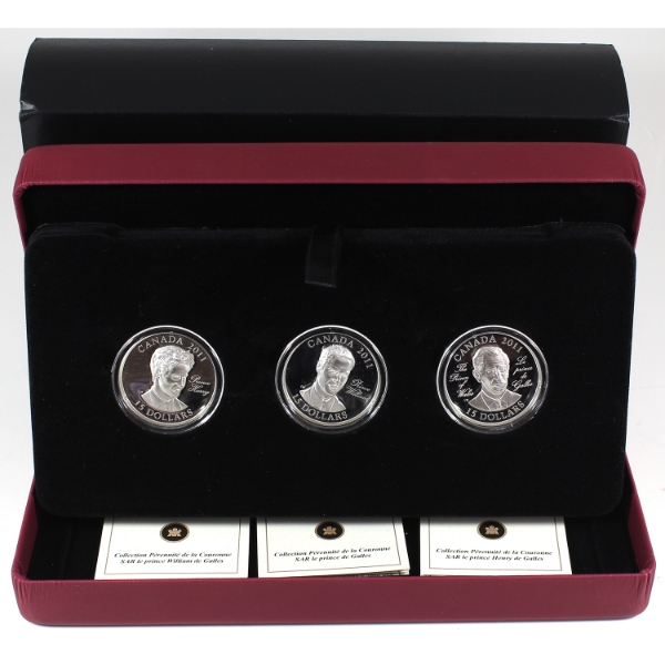2011 $15 Continuity of the Crown Sterling Silver 3-Coin Set