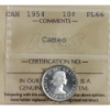 Image 1 : 10-cent 1954 ICCS PL66 Cameo