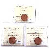 Image 1 : 1-cent 1950, 1951 & 1952 ICCS MS65 Red. 3pcs.