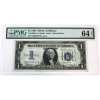 Image 1 : USA 1934 FR#1606 $1 Silver Certificate PMG CUNC64 EPQ Julian-Morgenthau SN: C50731917A pp C