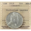 Image 1 : 50-cent 1910 Victorian Leaves ICCS MS64