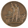 Image 2 : France 1811 Baptism of the King of Rome Bronze Medal, Restrike 1880-1898, 68mm