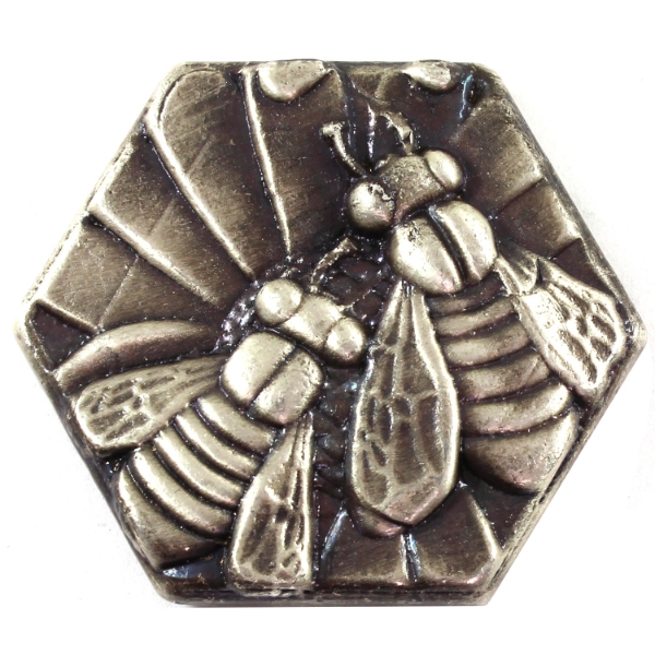 4oz Beaver Bullion Bees .999 Fine Antiqued Silver Hexagon (Tax Exempt)