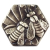 Image 1 : 4oz Beaver Bullion Bees .999 Fine Antiqued Silver Hexagon (Tax Exempt)