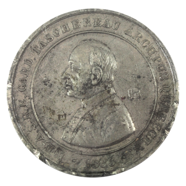 Canada 1886 Cardinal Taschereau Medal (Leroux-1140) 14.65g-White Metal, 38mm