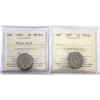 Image 1 : 5-cent 1947 & 1947 Maple Leaf ICCS MS64. 2pcs