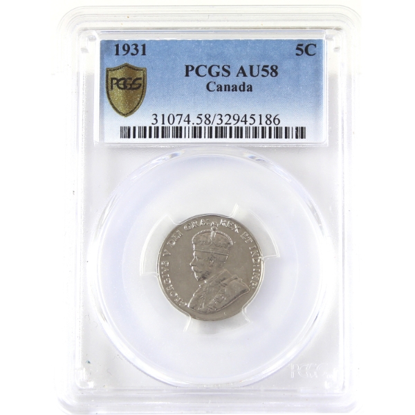 5-cent 1931 PCGS AU58
