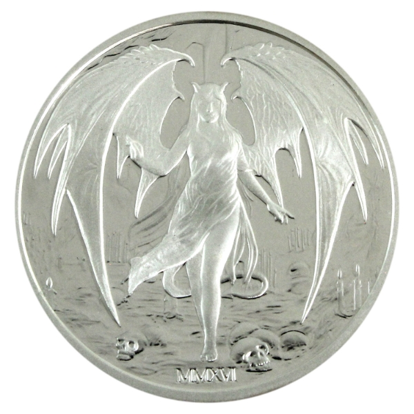 2oz Pheli Mint 2016 Temptation of the Succubus .999 Fine Silver Proof Round (Tax Exempt)