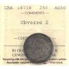 Image 1 : 25-cent 1871H Obverse 2 ICCS AU50